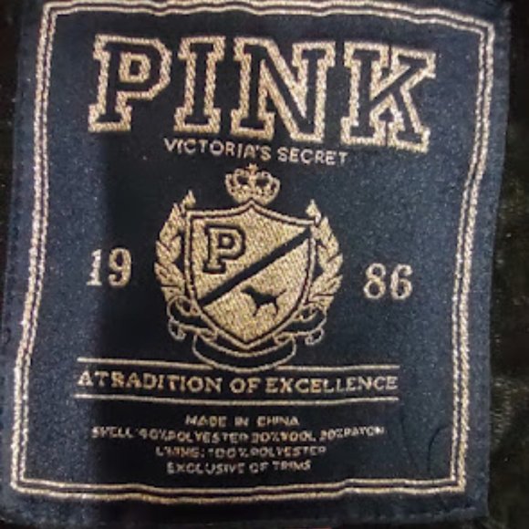 PINK BY VICTORIA SECRETS RED AND BLACK WOOL PLAID PEACOAT WOMAN'S SIZE XS - Picture 13 of 16